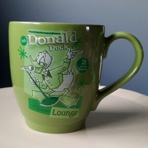 Disney Store Mr. Donald Duck Lounge Singer Green 3D Raised Coffee/Tea Mug